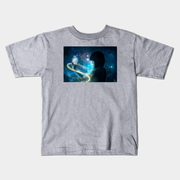 Child of the Universe Kids T-Shirt by Phatpuppy Art